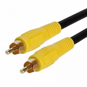 RCA mélynyomó kábel (1 RCA dugasz és 1 RCA dugasz kompozit audio / video kábel) S / PDIF koaxiális kábel, digitális audio kábel AV vevőkhöz, Hi-Fi rendszerek